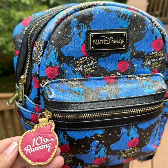 Rare Loungefly Run Disney 2018 Princess Half Marathon backpack Purse bag tote - Picture 2 of 14